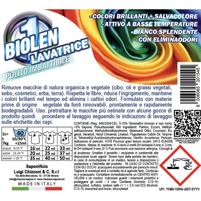 Vendita online Detersivo per bucato New Biolen con rubinetto da 3 Kg.